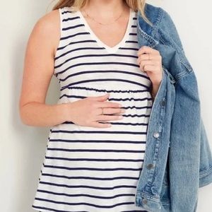 NWT Old Navy Maternity EveryWear Sleeveless Jersey Peplum Top